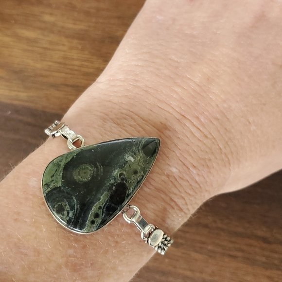 New Kambaba Jasper 925 Silver Bracelet. - Picture 12 of 15